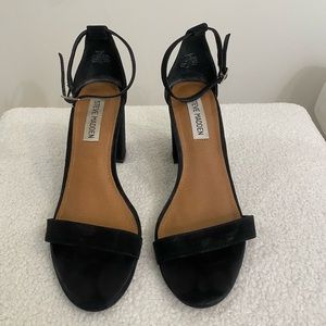 Black Suede Steve Madden Heels Sandals